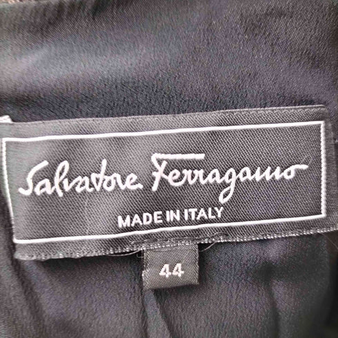 サルヴァトーレフェラガモ Salvatore Ferragamo 14AW Massimiliano Giornetti マッシミリアーノ・ジョルネッティ期 イタリア製 シルク ウール レオパード ジップアップ ジャケット Y2K レディース 44