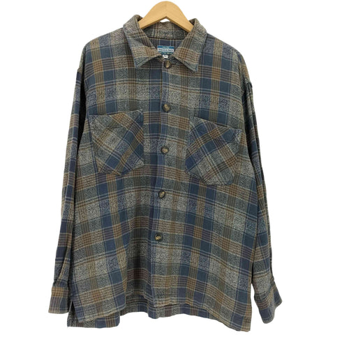 SERENO チェック柄 L/S コットンシャツ メンズ import:L