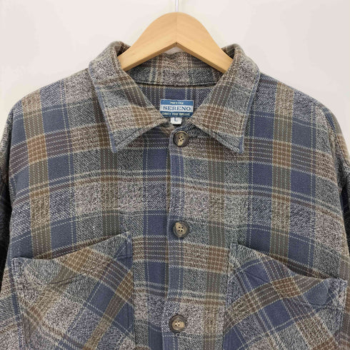 SERENO チェック柄 L/S コットンシャツ メンズ import:L
