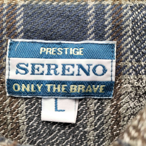 SERENO チェック柄 L/S コットンシャツ メンズ import:L