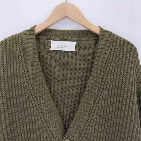 ザラ ZARA リブ編みニット カーディガン メンズ import:M