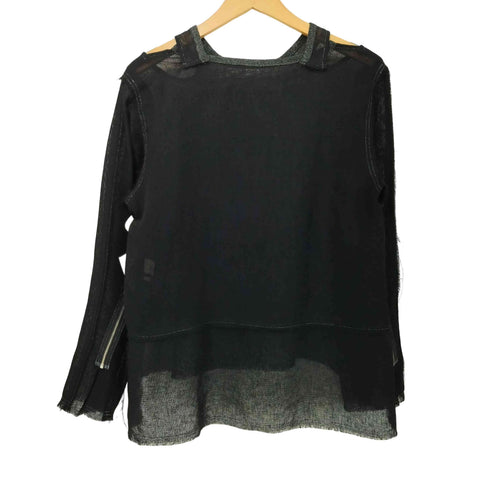 マチュアリー maturely メッシュ トップ ロングスリーブ レディース