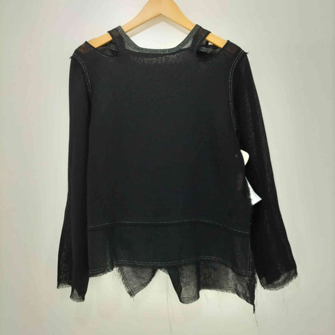 マチュアリー maturely メッシュ トップ ロングスリーブ レディース