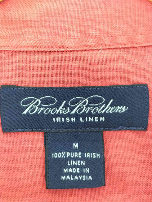 ブルックスブラザーズ BROOKS BROTHERS 90-00s IRISH LINEN アイリッシュリネン フロントポケット 半袖シャツ メンズ import:M