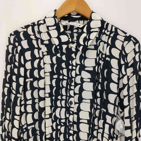ザラ ZARA プリントプリーツワンピース レディース import:S