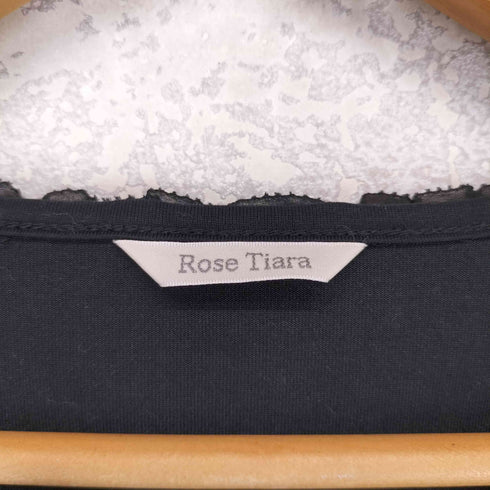ローズティアラ Rose Tiara レーヨン混フリルデザイン五分袖ブラウス レディース 46