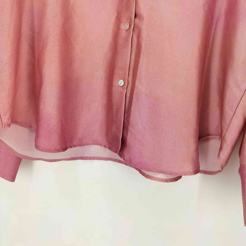 ザラ ZARA グラデーションサテンブラウス レディース import:M