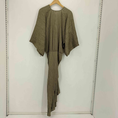 ザラ ZARA リンクルエフェクトミディワンピース レディース