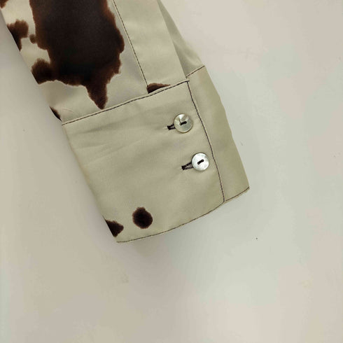 ザラ ZARA アニマルプリントバックスリットシャツ レディース import:XS