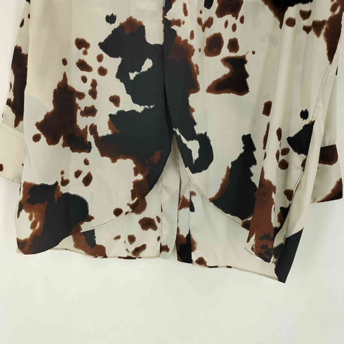 ザラ ZARA アニマルプリントバックスリットシャツ レディース import:XS