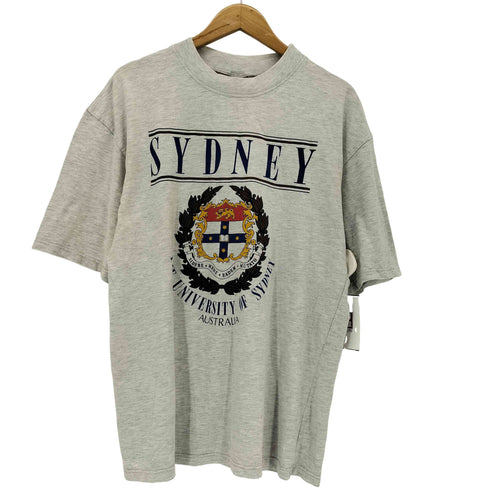 AUSTOP 90s カレッジロゴプリント クルーネックTシャツ メンズ import:L