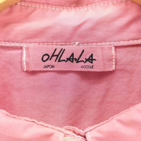 OHLALA ギャザーショルダー 丸襟ブラウス レディース