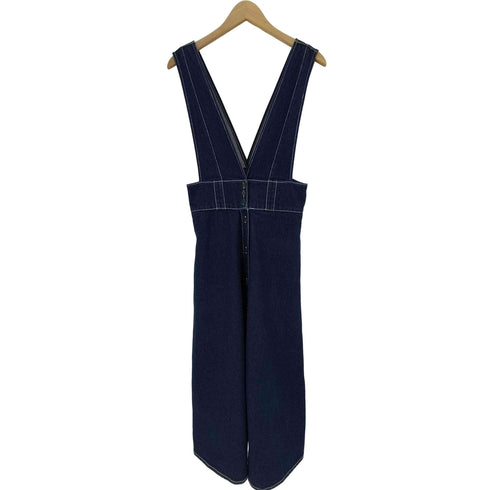 ザラ ZARA フロントボタンデニムジャンパースカート レディース import:S