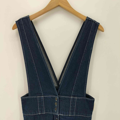 ザラ ZARA フロントボタンデニムジャンパースカート レディース import:S