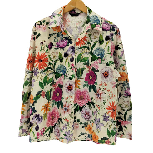 ザラ ZARA フラワースキッパーポプリンシャツ レディース import:S