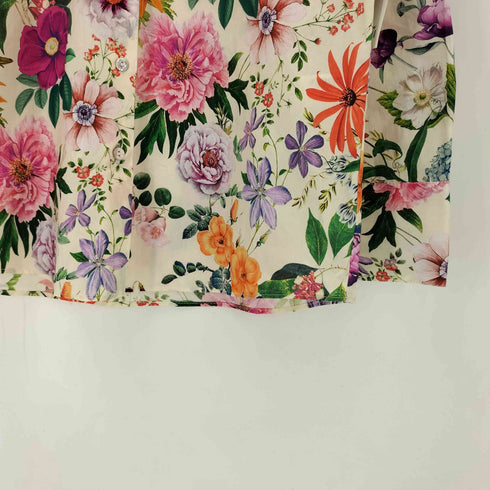 ザラ ZARA フラワースキッパーポプリンシャツ レディース import:S