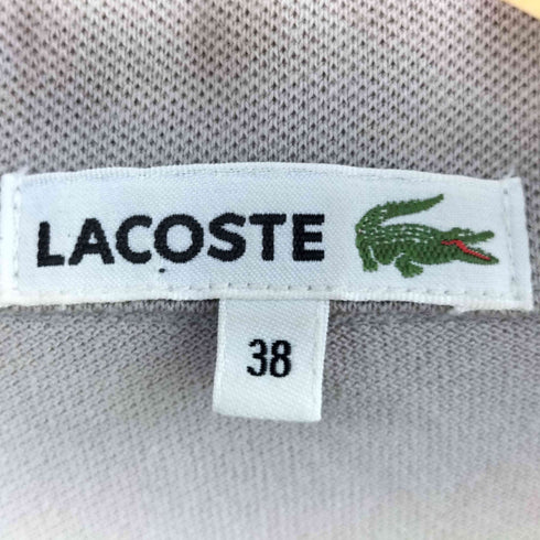 ラコステ LACOSTE ロゴ刺繍 鹿の子 ベルト付き チュニック ポロシャツ ワンピース レディース EUR:38