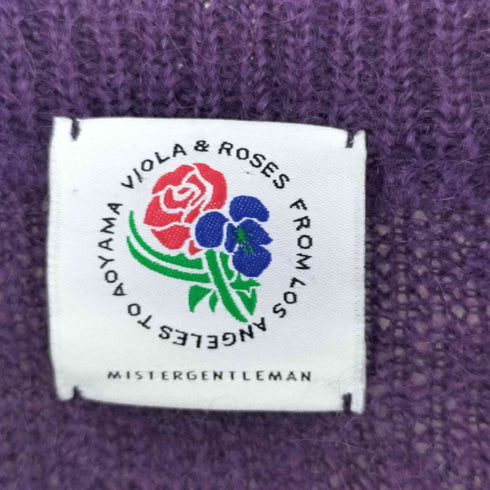 ミスタージェントルマン MISTERGENTLEMAN VIOLA & ROSES PATCHED MOHAIR KNIT メンズ S