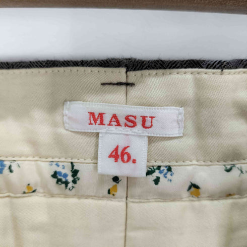 エムエーエスユー MASU MORPHO FRILL TROUSERS プリーツ フリル ストライプ ワイドスラックス メンズ JPN:46