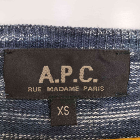 アーペーセー A.P.C. 00s メランジ ライトオンス クルーネック L/S コットンニット メンズ import:XS