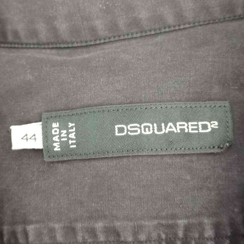 ディースクエアード DSQUARED2 イタリア製 ロゴプレート L/S カフスシャツ カッターシャツ メンズ EUR:44