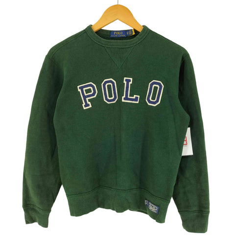 ポロラルフローレン POLO RALPH LAUREN Vガゼット ロゴ刺繍 クルーネックスウェット レディース import:XS