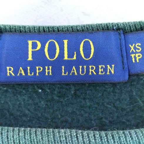 ポロラルフローレン POLO RALPH LAUREN Vガゼット ロゴ刺繍 クルーネックスウェット レディース import:XS
