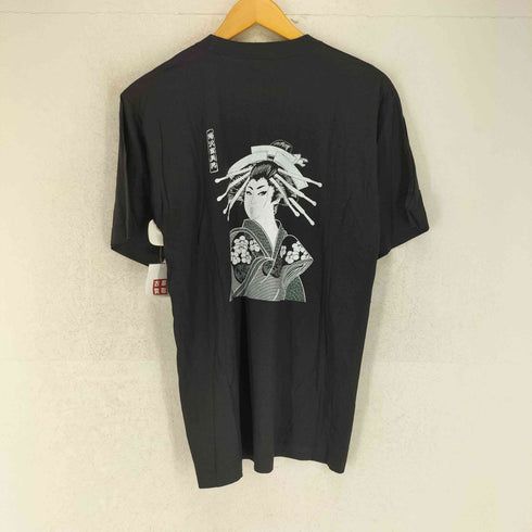 花魁 和柄 クルーネックTシャツ メンズ M