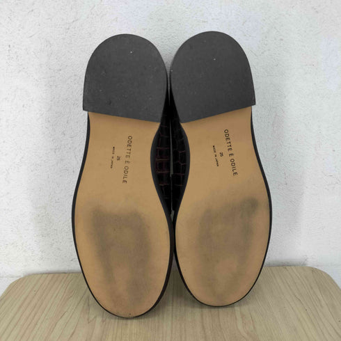 オデットエオディール Odette e Odile クロコ型押し ビットローファー レディース 25