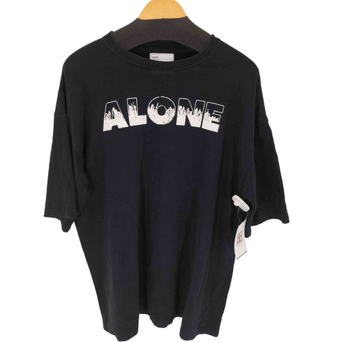 アローン ALONE カジュアルロゴプリントTシャツ メンズ 3