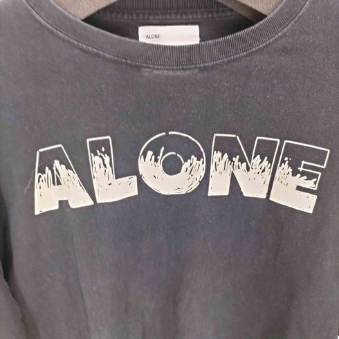 アローン ALONE カジュアルロゴプリントTシャツ メンズ 3