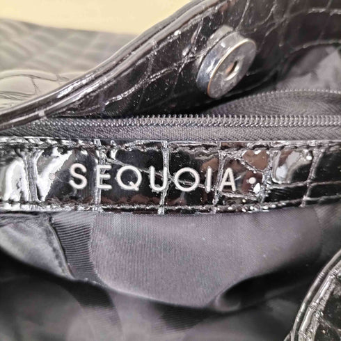 SEQUOIA クロコ型押し エナメルショルダーバッグ Y2K レディース