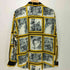 GALSVILLE 総柄 オープンカラー L/S ポリシャツ レディース JPN:9号