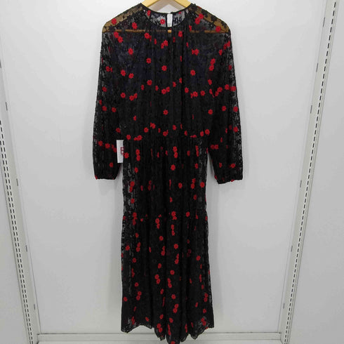 ザラ ZARA エンブロイダリー ギャザー シアー ワンピース レディース import:S