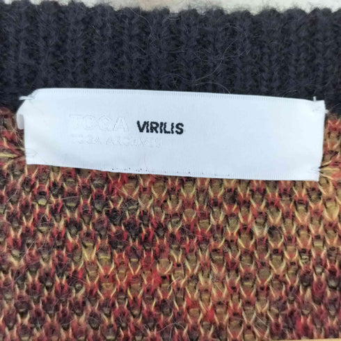 トーガビリリース TOGA VIRILIS 19AW アニマルジャガードモヘアカーディガン メンズ