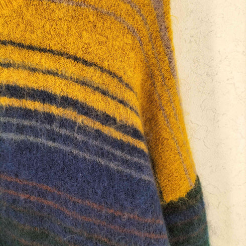 アクネストゥディオズ ACNE STUDIOS Nosti Stripe モヘヤ混 マルチカラー ボーダー ニット メンズ S