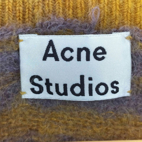 アクネストゥディオズ ACNE STUDIOS Nosti Stripe モヘヤ混 マルチカラー ボーダー ニット メンズ S