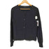 ポールスミスブラックレーベル Paul Smith BLACK LABEL 裾チェックフリル ノーカラーカーディガン レディース XL