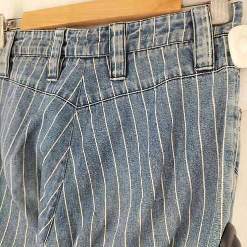 henry duarte ストライプ フロントレースアップ フレア デニムパンツ レディース 6