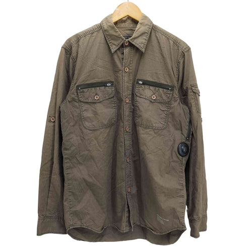 ステューシー Stussy 90-00S AUTHENTIC OUTER GEAR ギミック ミリタリーシャツ メンズ import:L