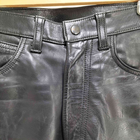 AERO LEATHER STEER HIDE ステアハイド ストレートレザーパンツ メンズ 28