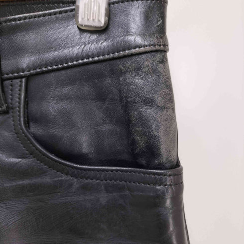 AERO LEATHER STEER HIDE ステアハイド ストレートレザーパンツ メンズ 28