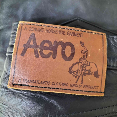 AERO LEATHER HOUSE HIDE ホースハイド ストレートレザーパンツ メンズ 28