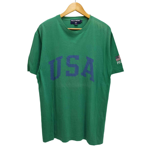 ポロスポーツラルフローレン POLO SPORT RALPH LAUREN USAプリント クルーネックTシャツ メンズ import:S