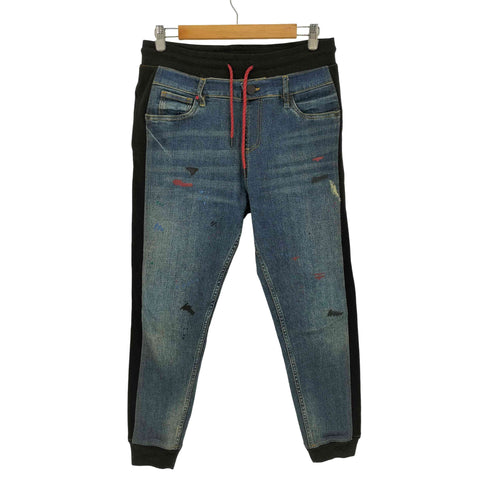 デシグアル Desigual GERARD デニムジョガーパンツ ペイント加工 メンズ UK:30-31