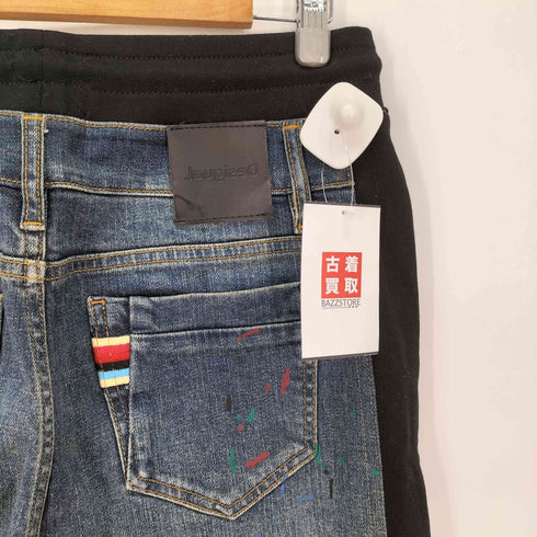 デシグアル Desigual GERARD デニムジョガーパンツ ペイント加工 メンズ UK:30-31