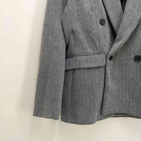 ザラマン ZARA MAN 背抜き ヘリンボーン ダブルブレスト テーラードジャケット メンズ import:M
