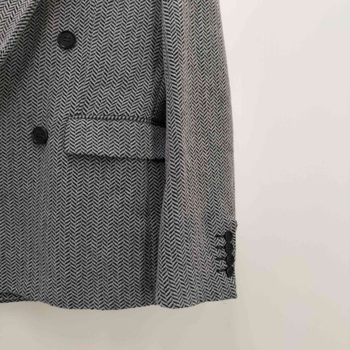 ザラマン ZARA MAN 背抜き ヘリンボーン ダブルブレスト テーラードジャケット メンズ import:M