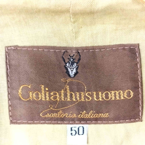 GOLOATHUSUOMO 3B パイピング テーラードジャケット メンズ EUR:50
