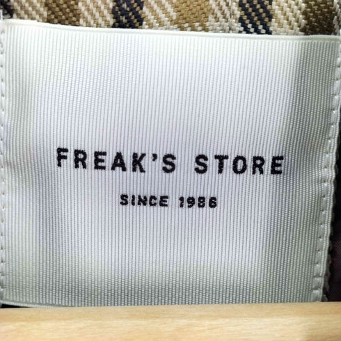 フリークスストア FREAKS STORE 比翼 チンストラップ付き ヘリンボーン 綿ポリ ステンカラー コート レディース FREE